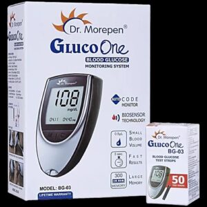 Dr. Morepen BG-03 Glucose Monitoring System With 50 Test Strips, 1 pc